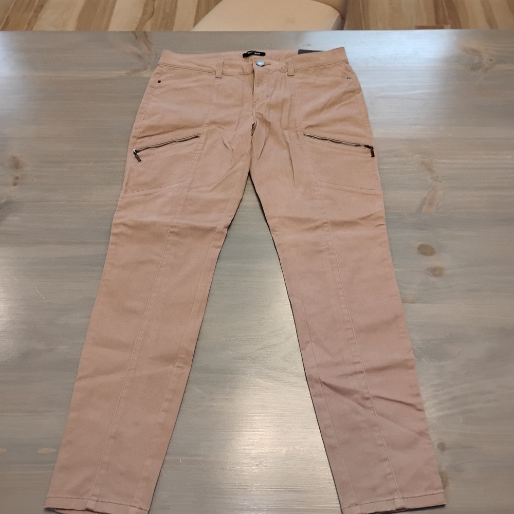 NWT White House Black‎ Market Saint Honore Skinny Jeans Tan 10R Zipper Detail